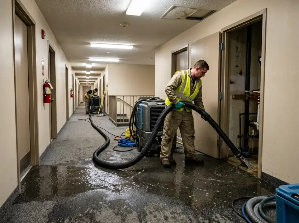 multi-unit-apartment-hallway-f-005 — frequently asked questions, Emergency Burst Pipe Water Extraction & Removal in Bowie, TX